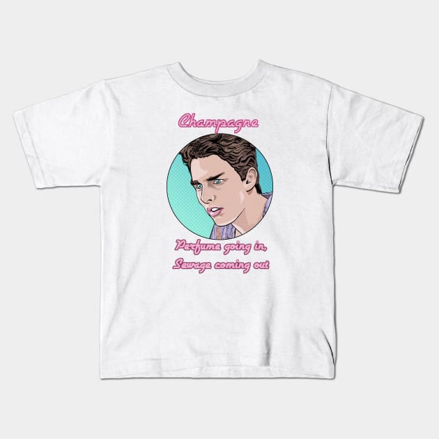 Champagne - diagnosis by an 80s bartender Kids T-Shirt by FanboyMuseum